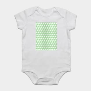 Chihuahua silhouette print (mini) green Baby Bodysuit